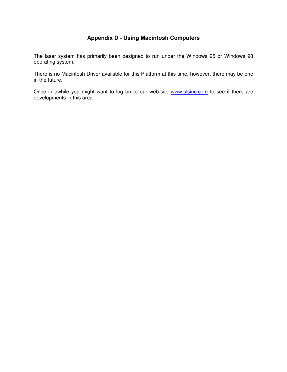 Universal Laser Systems X2-600 User Manual | Page 119 / 121