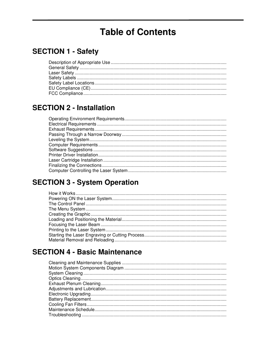 Universal Laser Systems X2-600 User Manual | Page 5 / 121