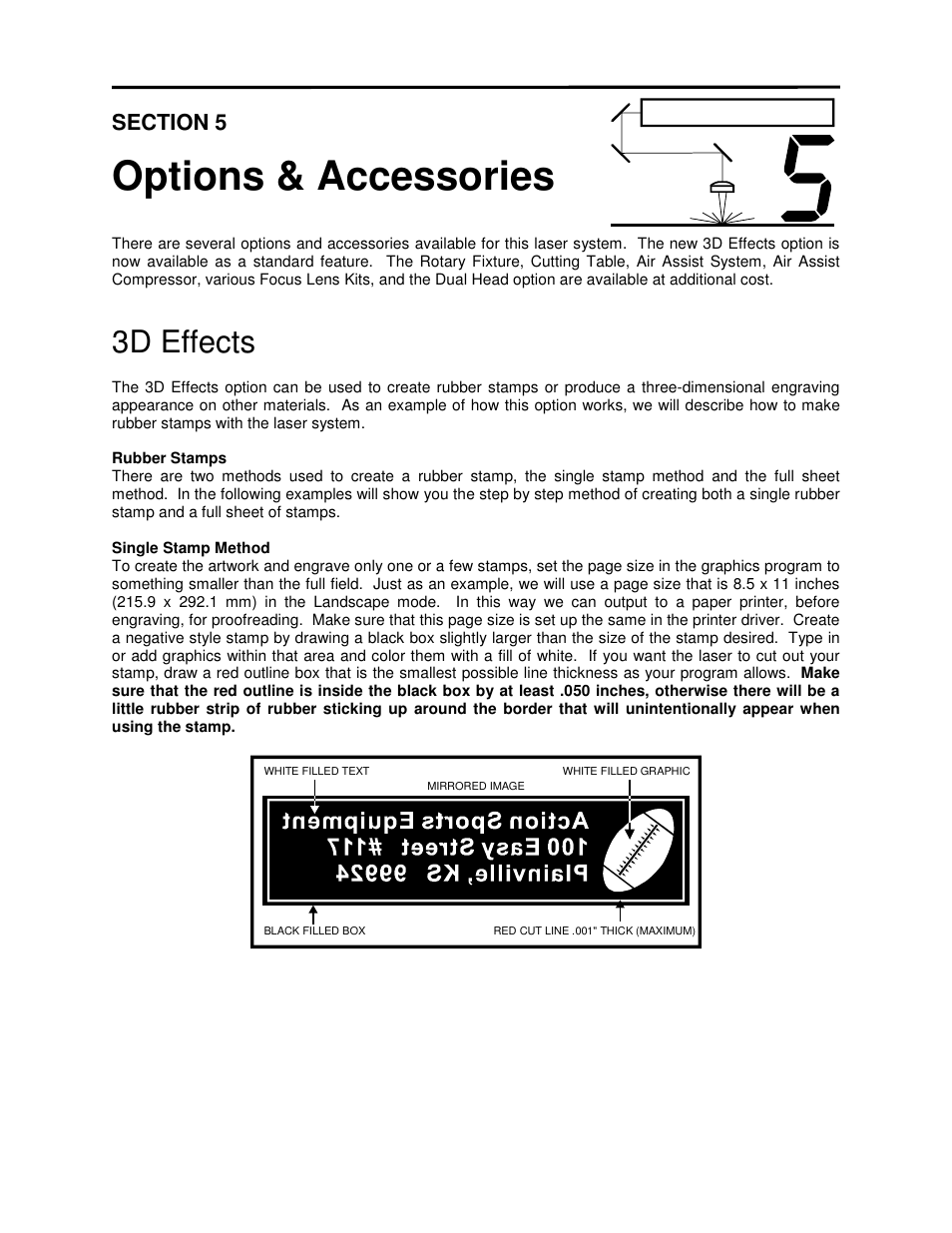 Options & accessories, 3d effects | Universal Laser Systems X2-600 User Manual | Page 56 / 121