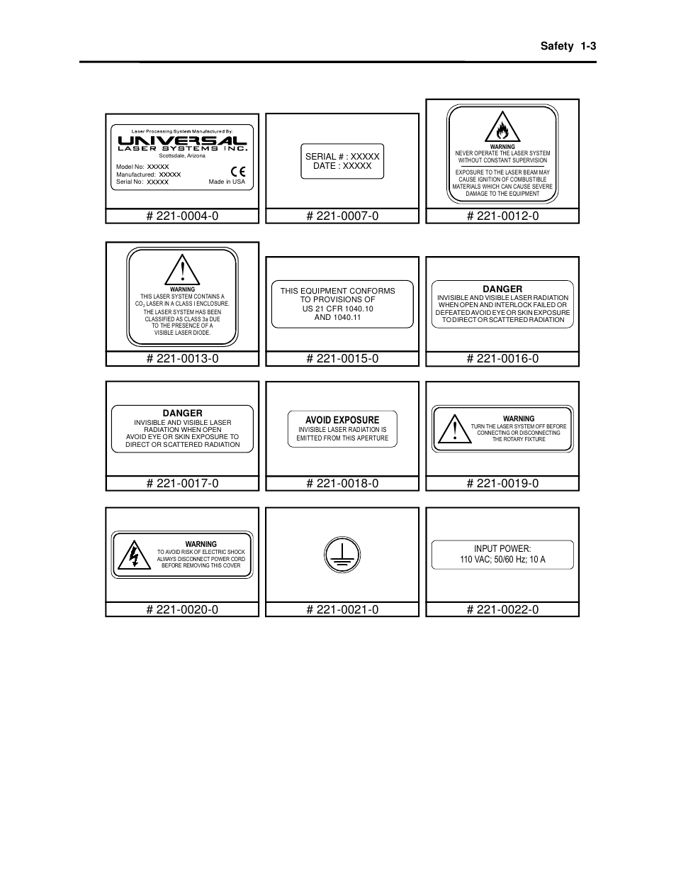 Universal Laser Systems X2-600 User Manual | Page 9 / 121