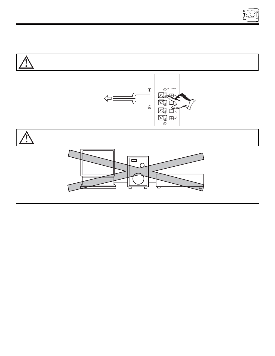 Rear speaker terminal connections, Tips on rear panel connections, Connect after turning the power of the tv off | Ultratec 50DX20B User Manual | Page 11 / 64