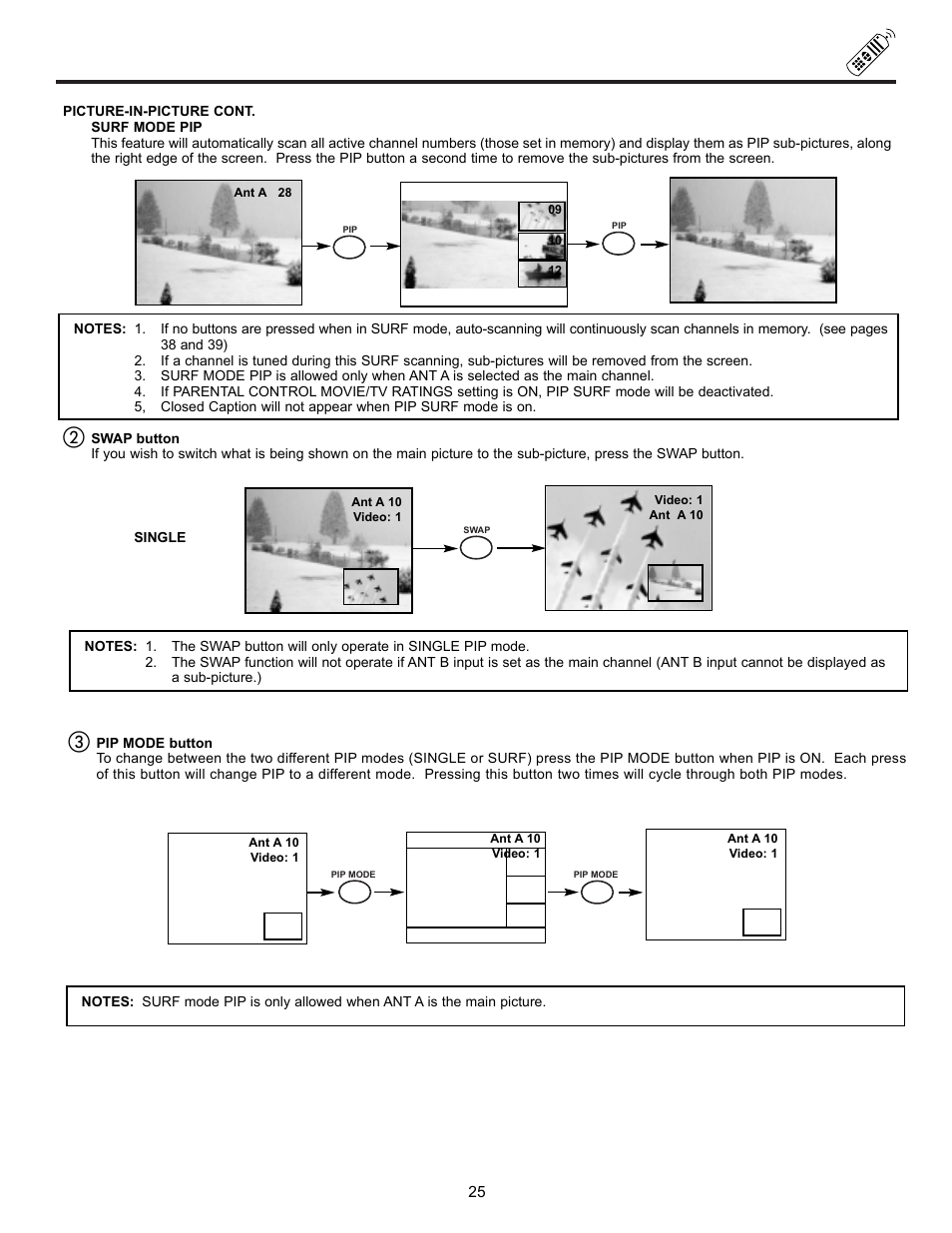 Picture-in-picture (pip) | Ultratec 43FDX10B User Manual | Page 25 / 68