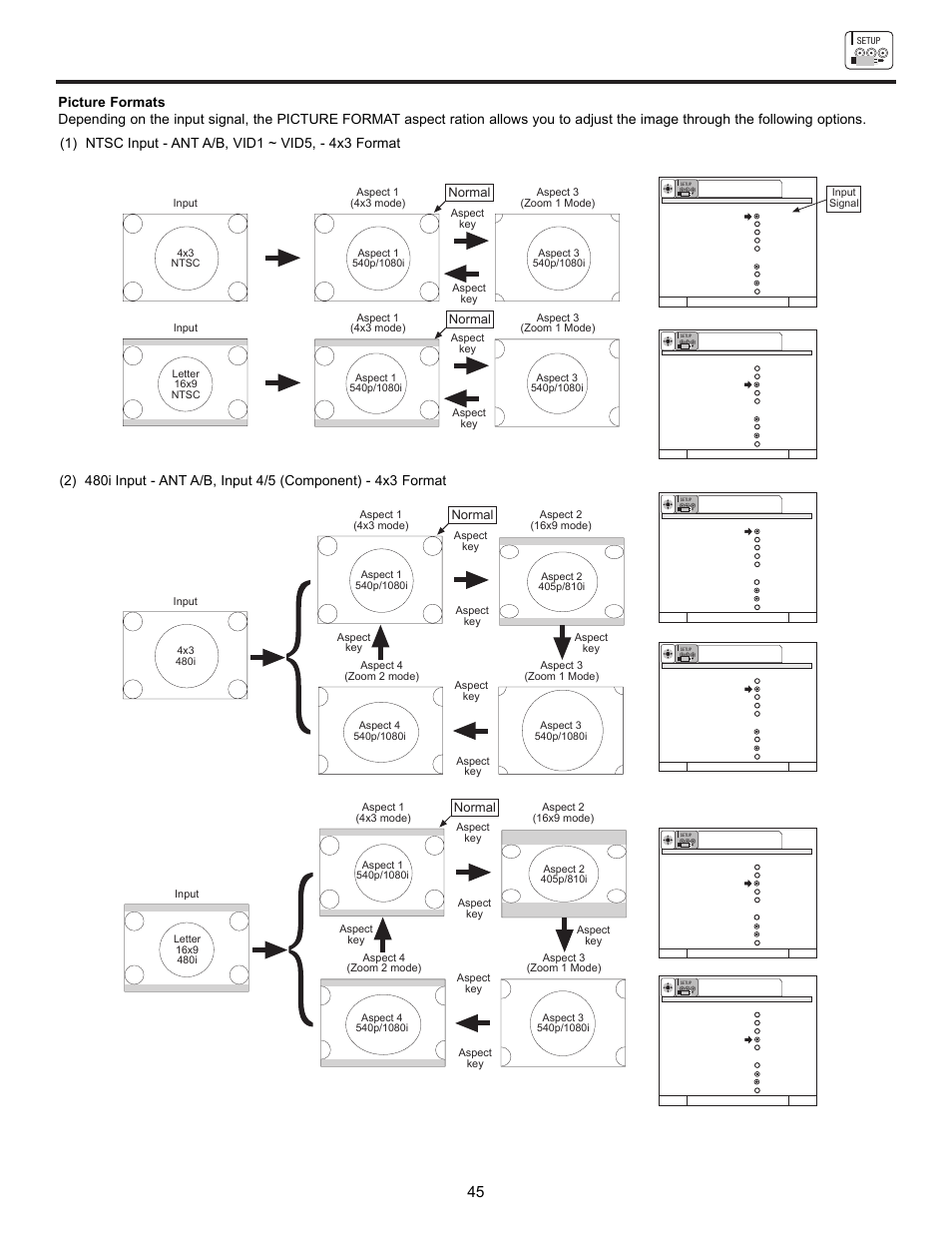 Set up, Normal | Ultratec 43FDX10B User Manual | Page 45 / 68