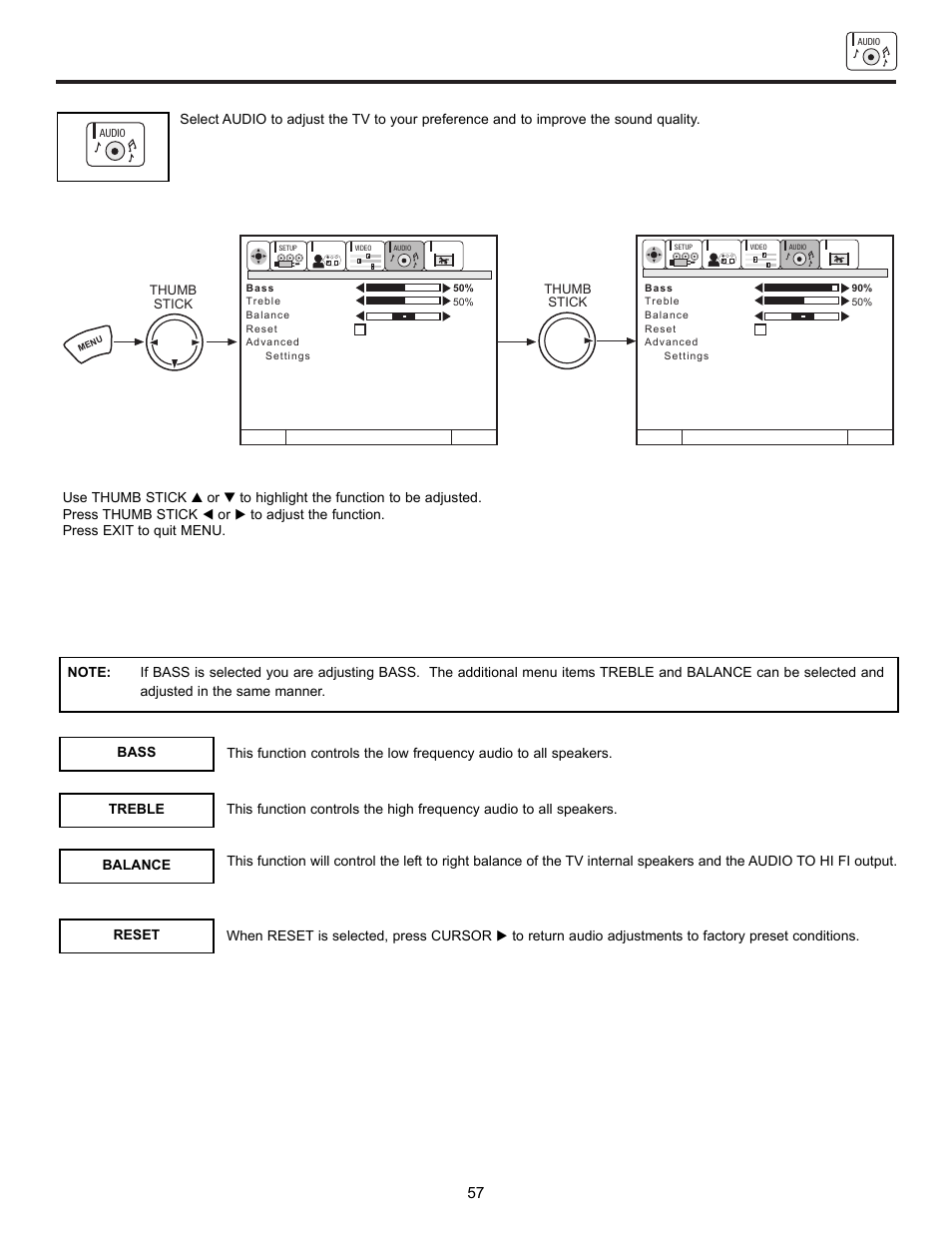 Audio | Ultratec 43FDX10B User Manual | Page 57 / 68