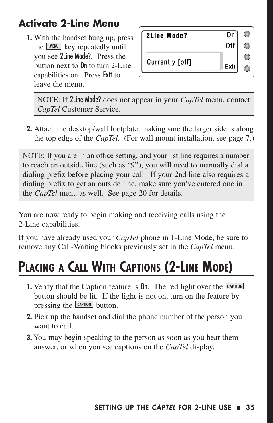 Lacing a, Aptions | Ultratec 200 User Manual | Page 37 / 54