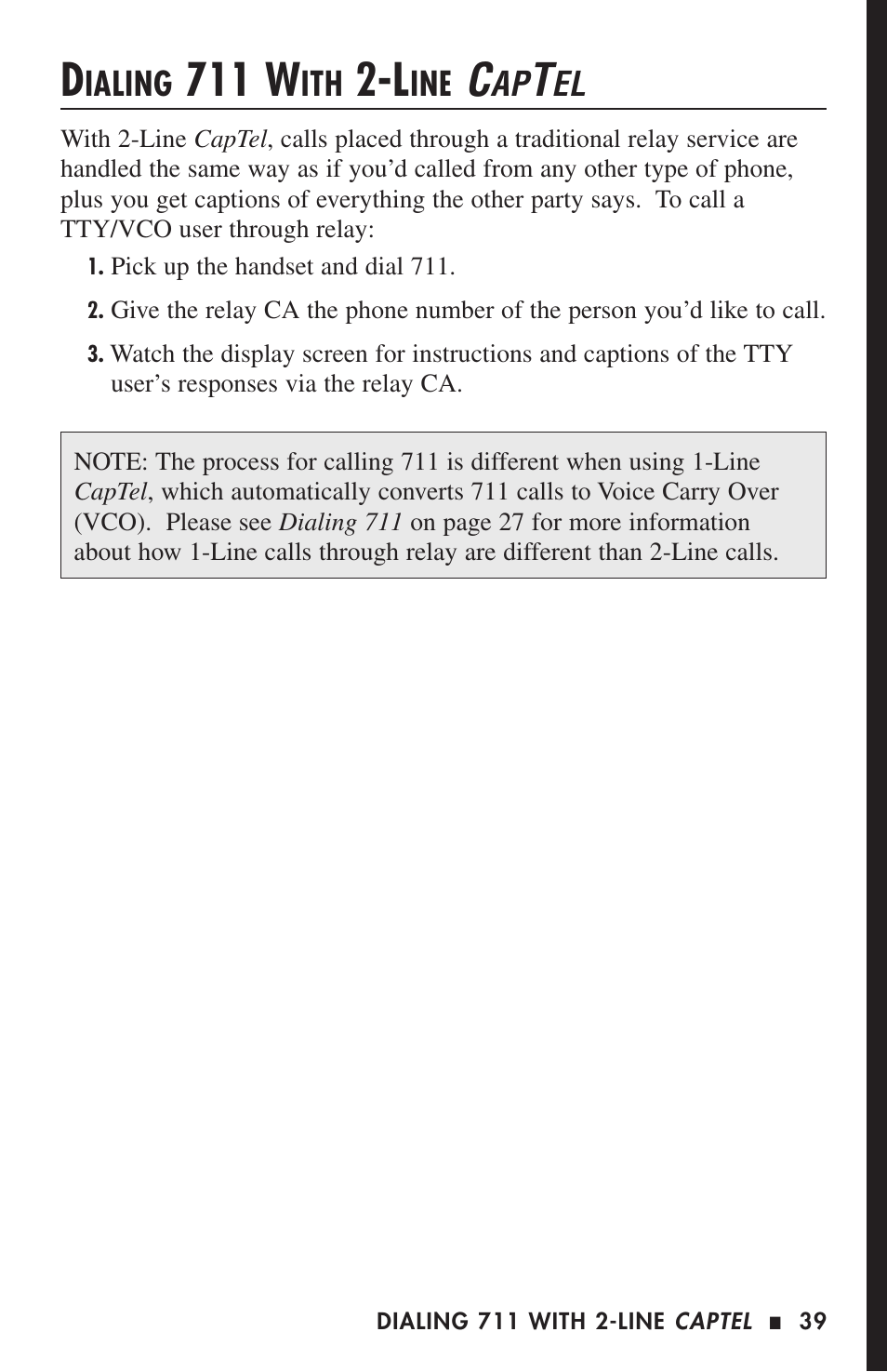 711 w, Ialing | Ultratec 200 User Manual | Page 41 / 54