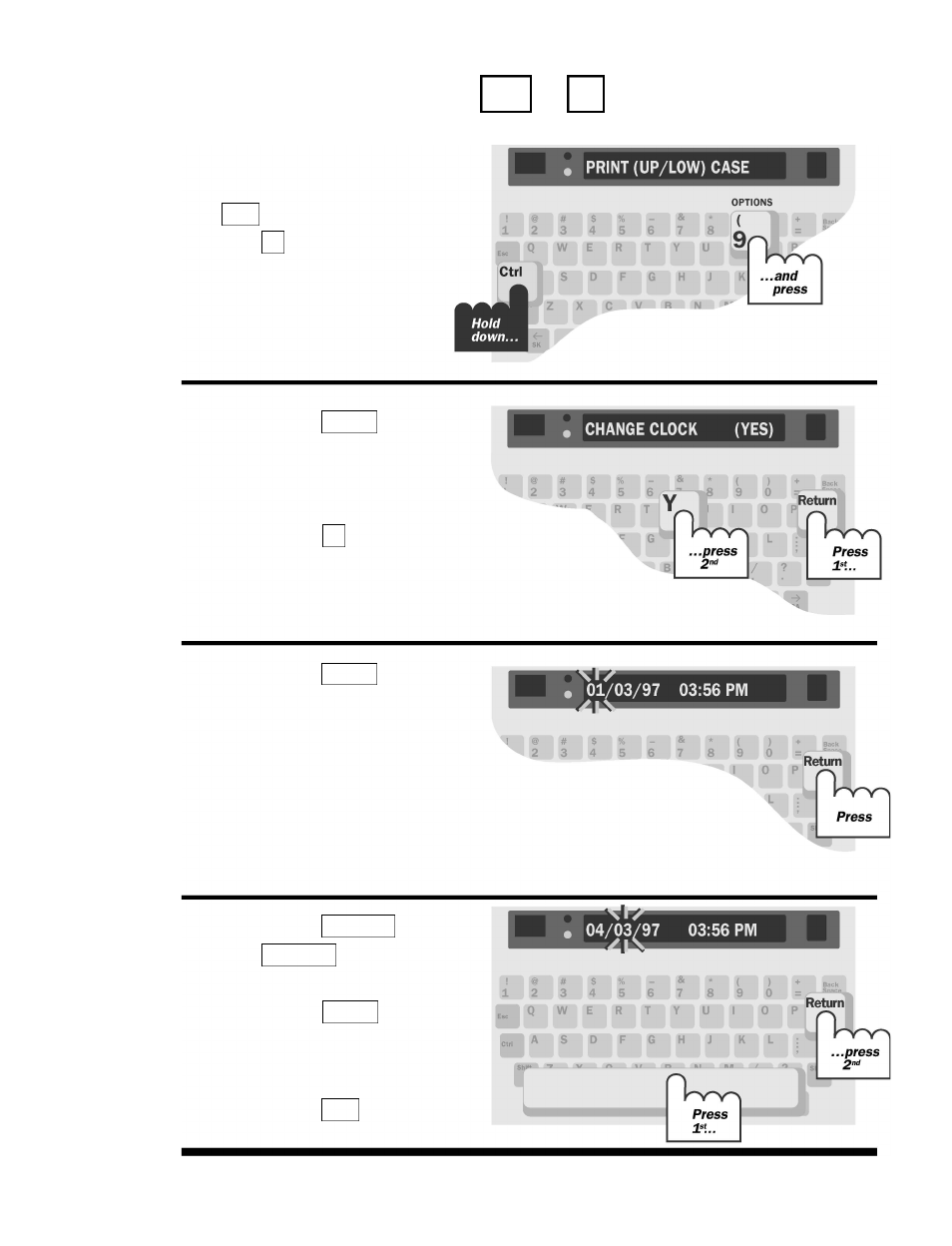 Setting the clock | Ultratec 4425 User Manual | Page 15 / 96