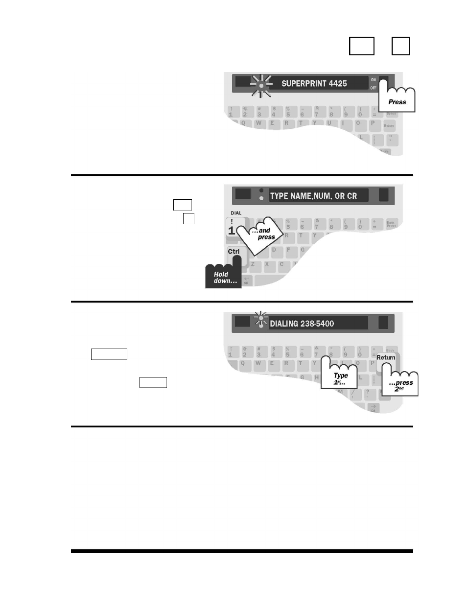 Making a call in direct connect | Ultratec 4425 User Manual | Page 24 / 96