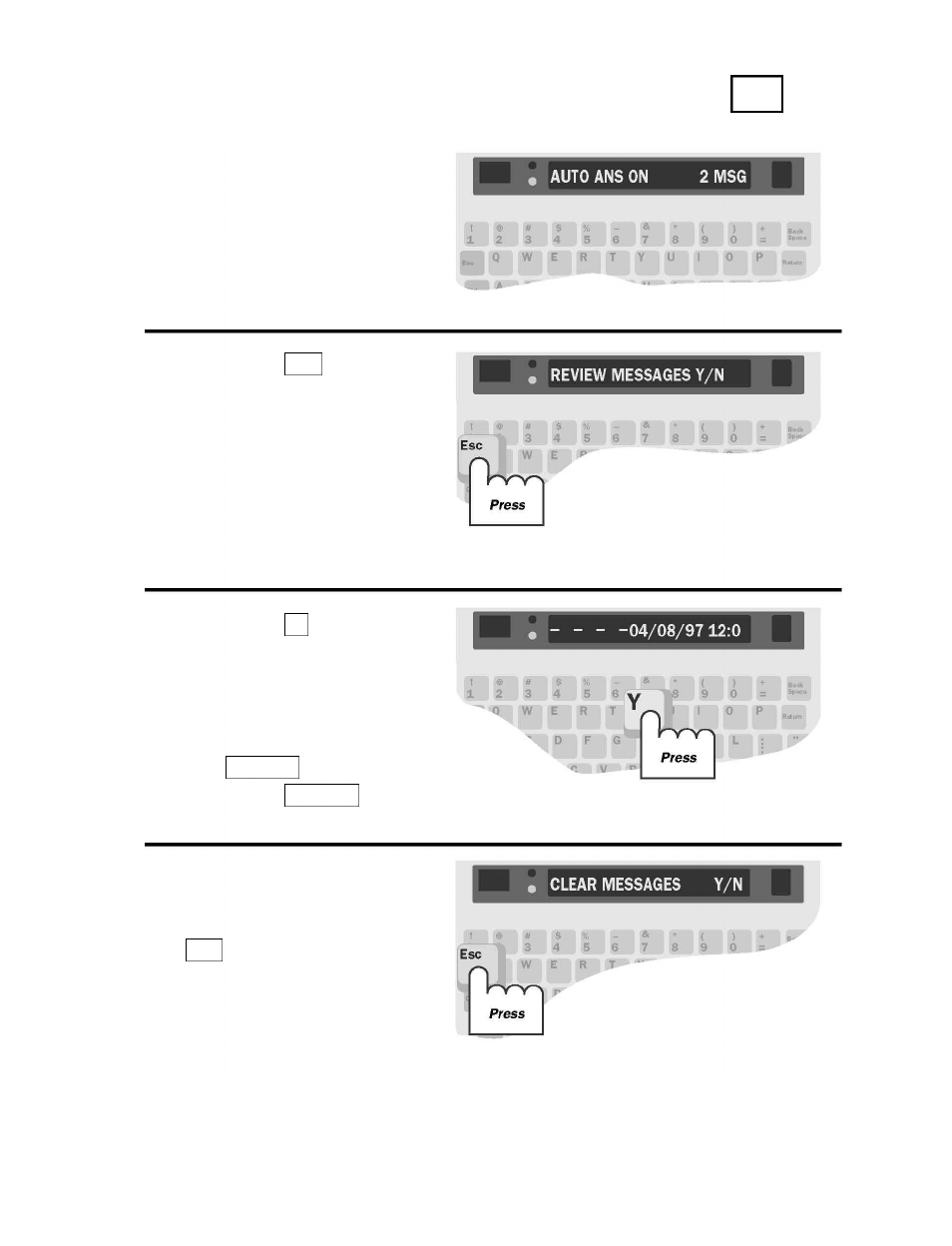Reading auto-answer messages | Ultratec 4425 User Manual | Page 44 / 96