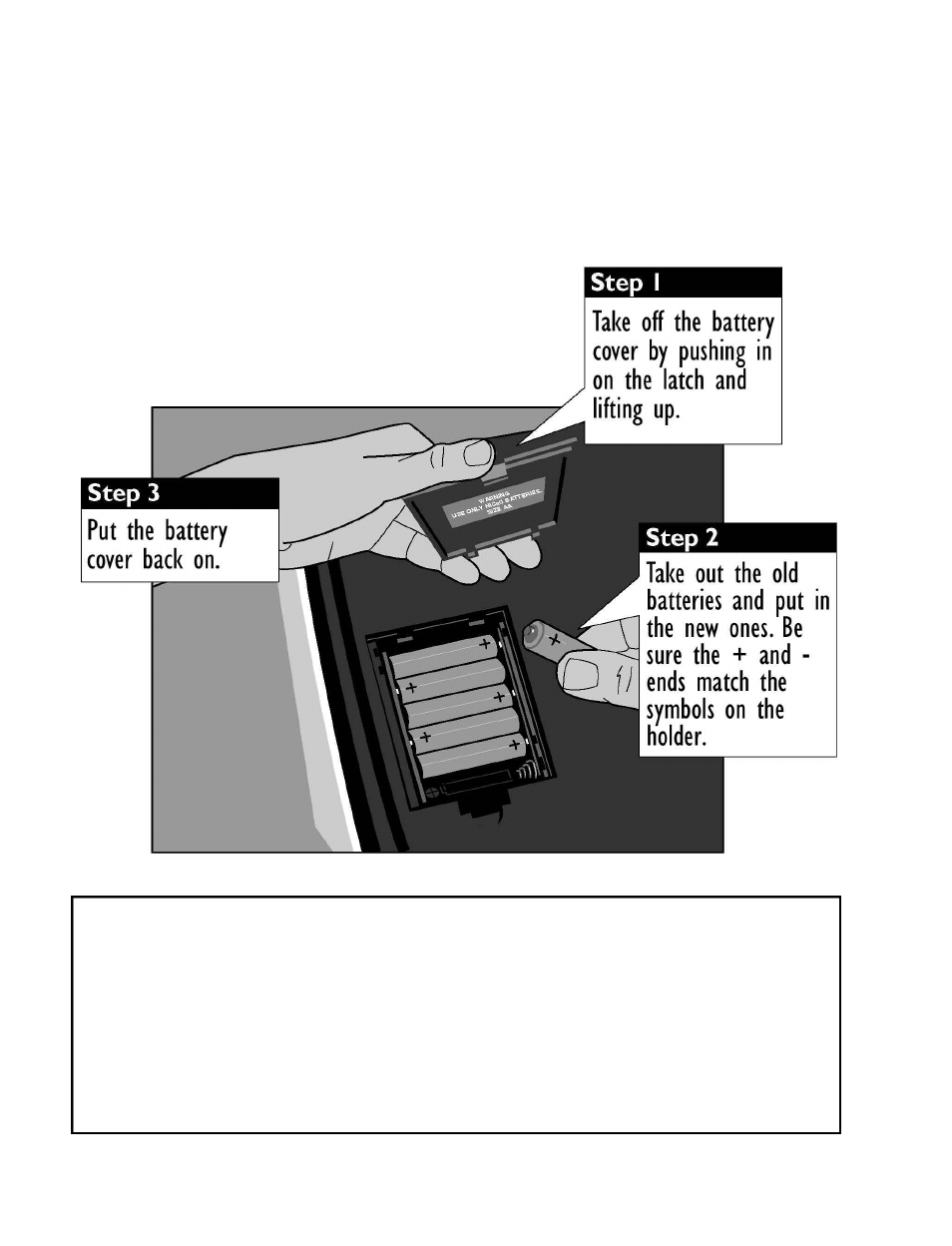 Replacing the batteries, Caution | Ultratec 4425 User Manual | Page 76 / 96