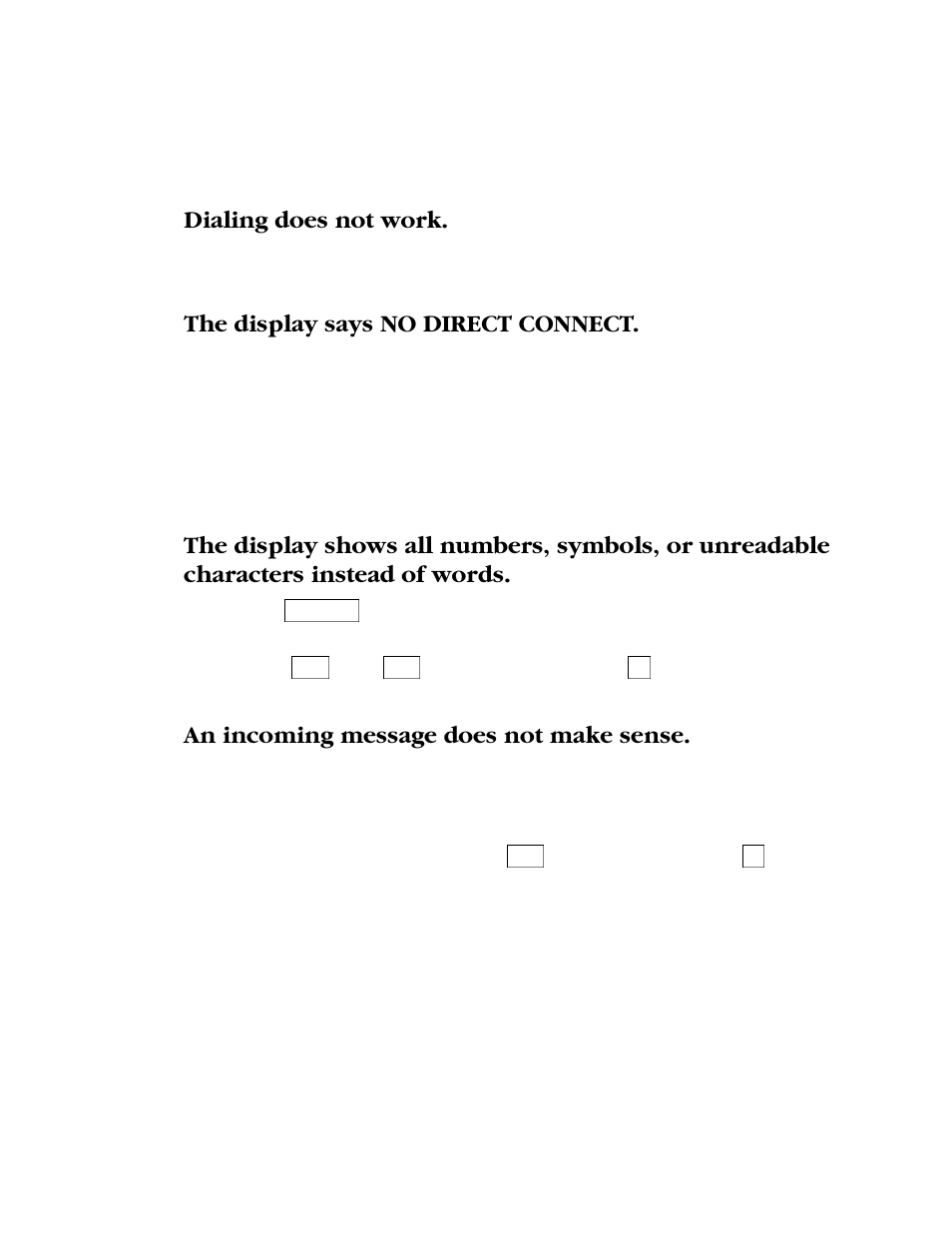 Troubleshooting, Direct connect, Poor reception | Ultratec 4425 User Manual | Page 77 / 96
