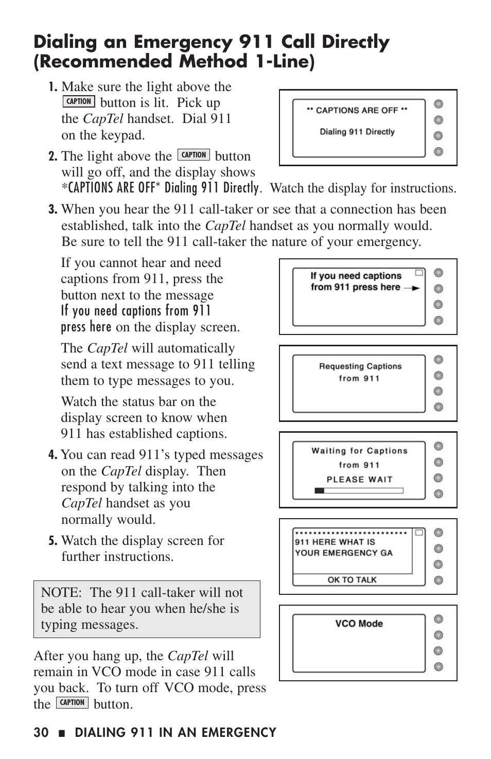 Ultratec CAPTEL 200 User Manual | Page 32 / 54