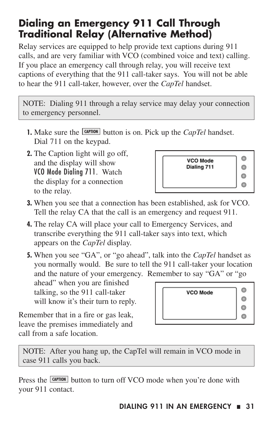 Ultratec CAPTEL 200 User Manual | Page 33 / 54