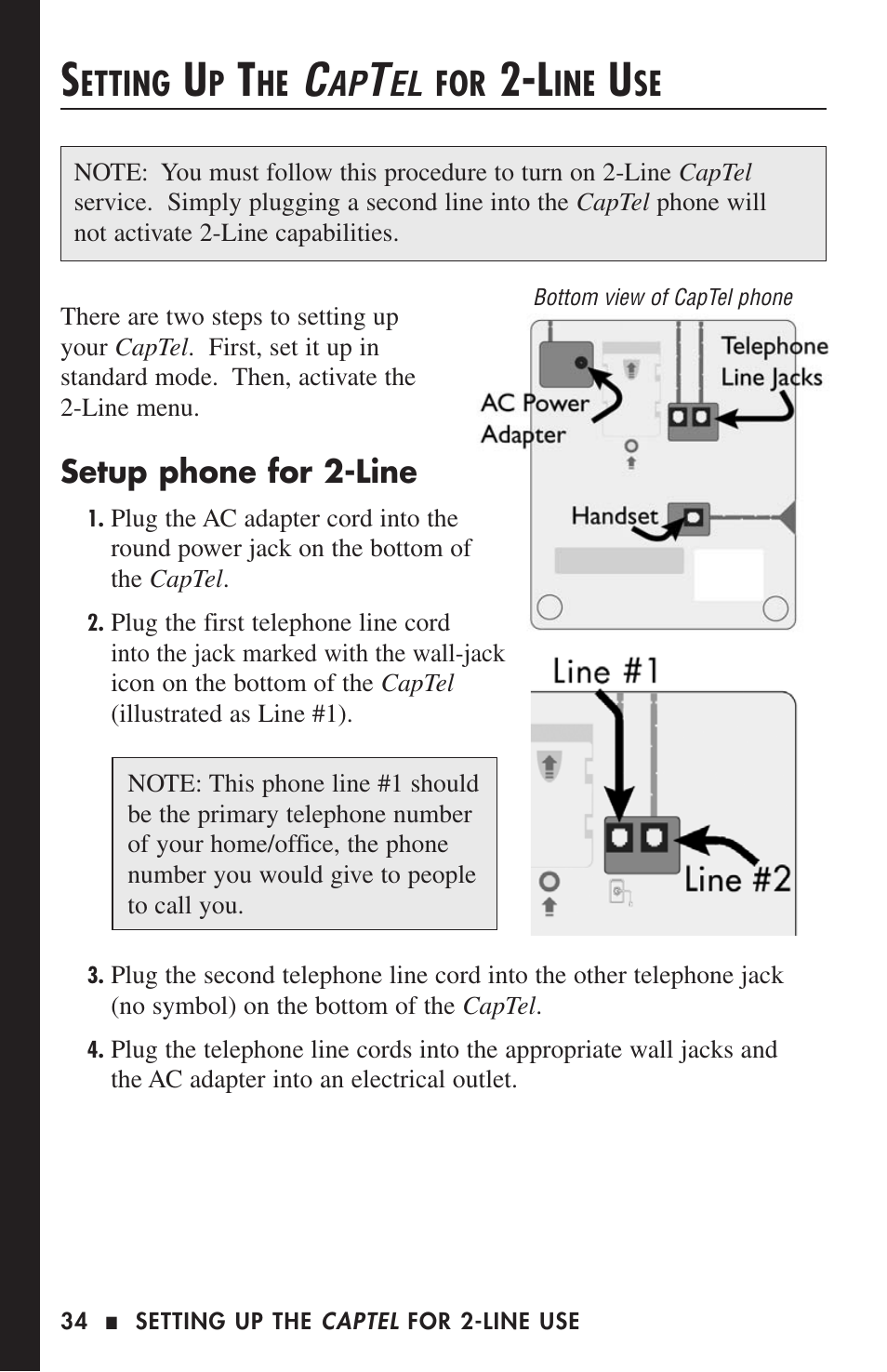 Ultratec CAPTEL 200 User Manual | Page 36 / 54