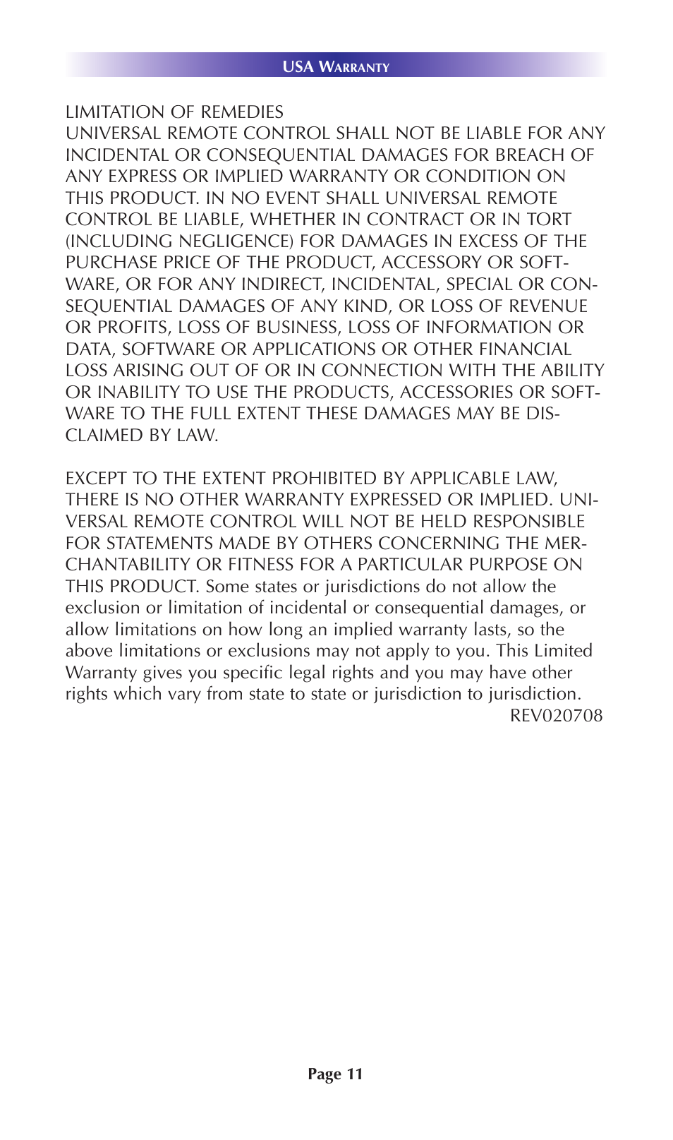 Staub Electronics DMS-100 URC - SINGLE ZONE AMPLIFIER User Manual | Page 13 / 20