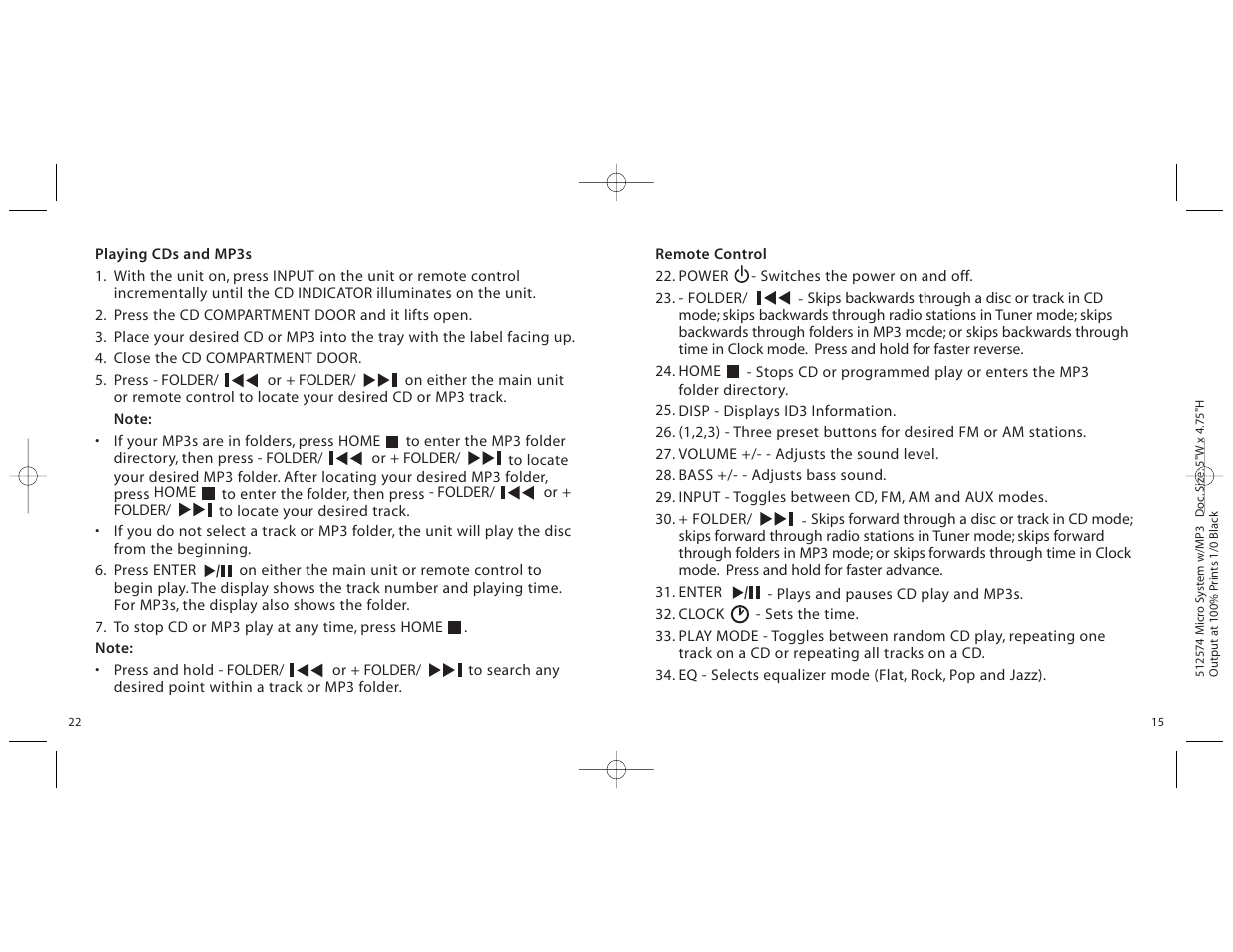 Unwind micro cd system User Manual | Page 15 / 18