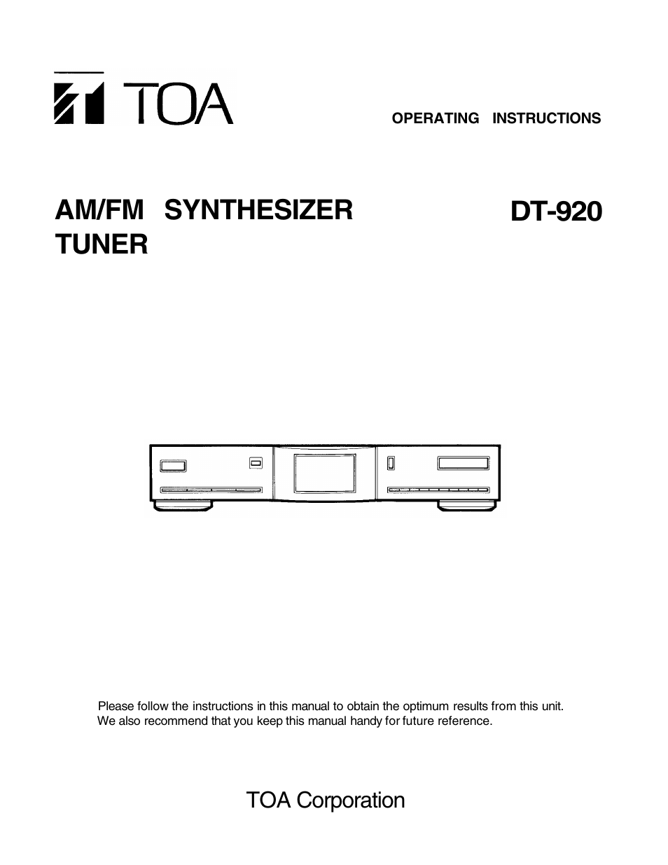 Unwind DT-920 User Manual | 8 pages
