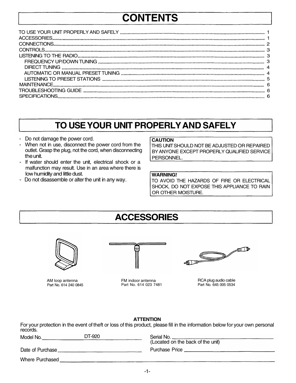 Unwind DT-920 User Manual | Page 2 / 8