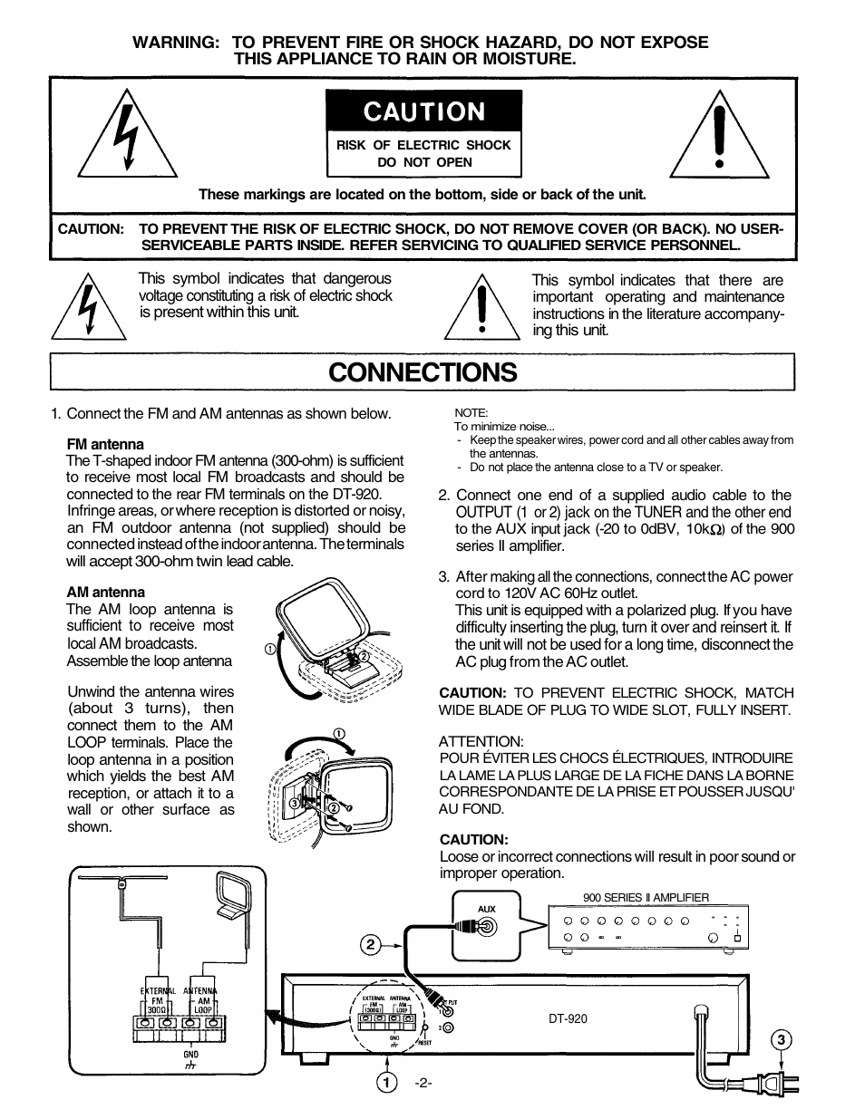 Connections | Unwind DT-920 User Manual | Page 3 / 8