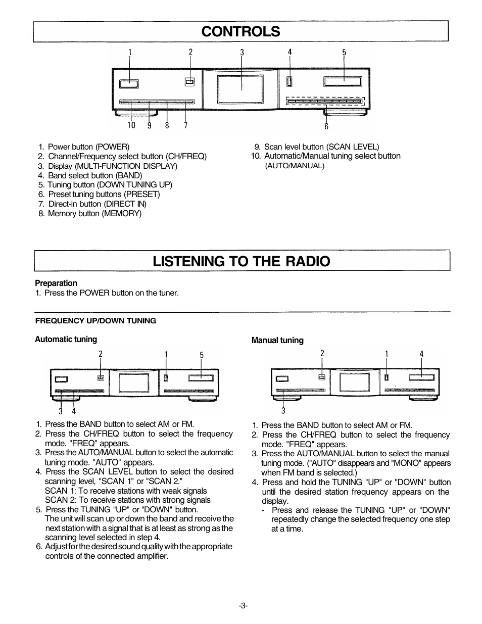 Controls, Listening to the radio | Unwind DT-920 User Manual | Page 4 / 8