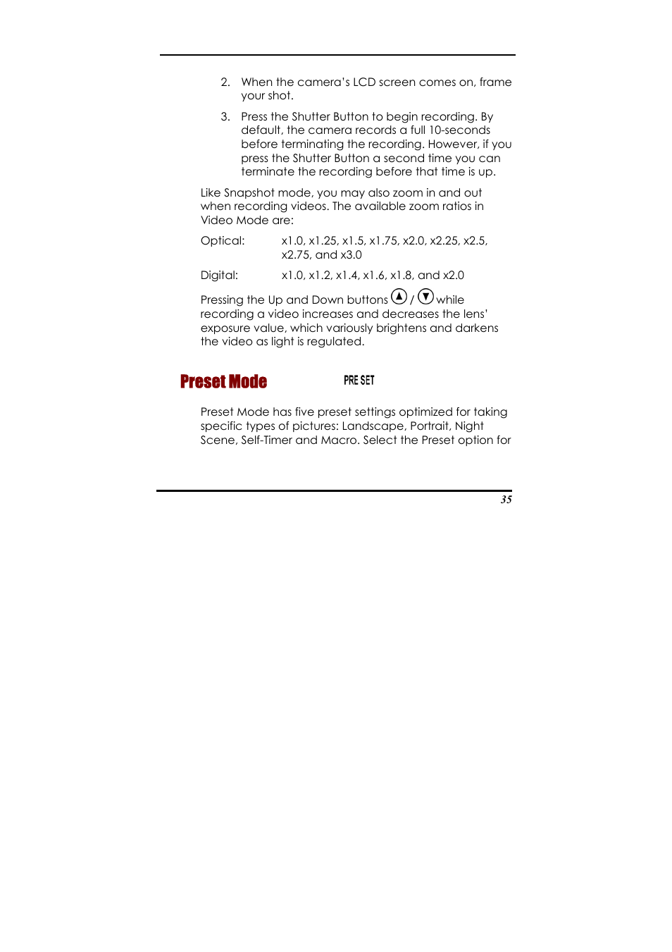 Preset mode, Set mode | Ulead 020810 User Manual | Page 40 / 56