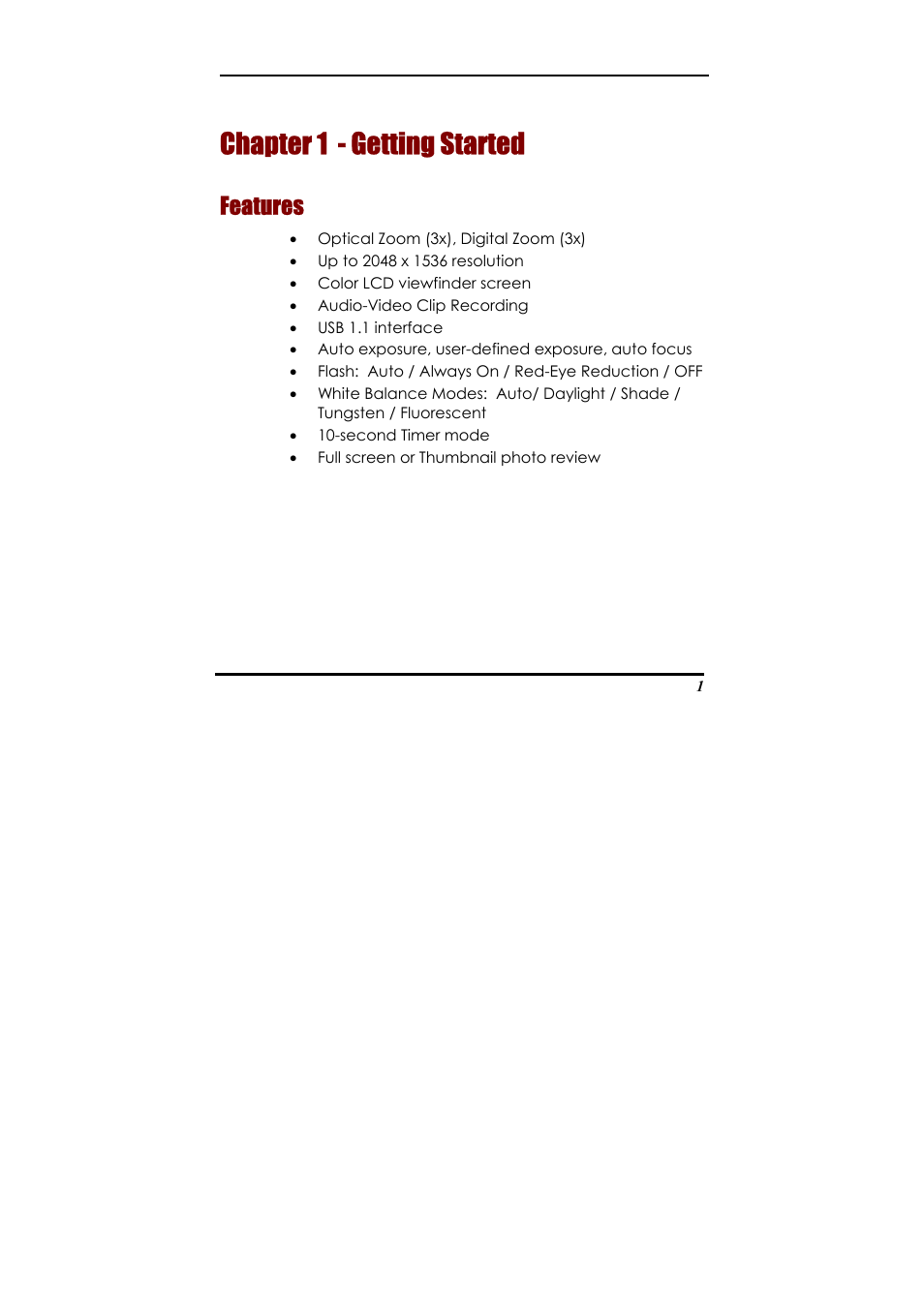 Chapter 1 - getting started, Features | Ulead 020810 User Manual | Page 6 / 56