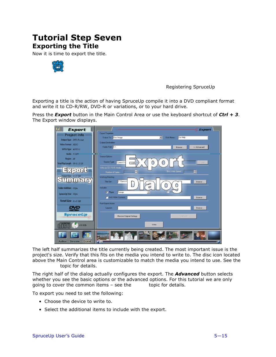 Tutorial step seven, Exporting the title | Ulead 1.0 User Manual | Page 107 / 205