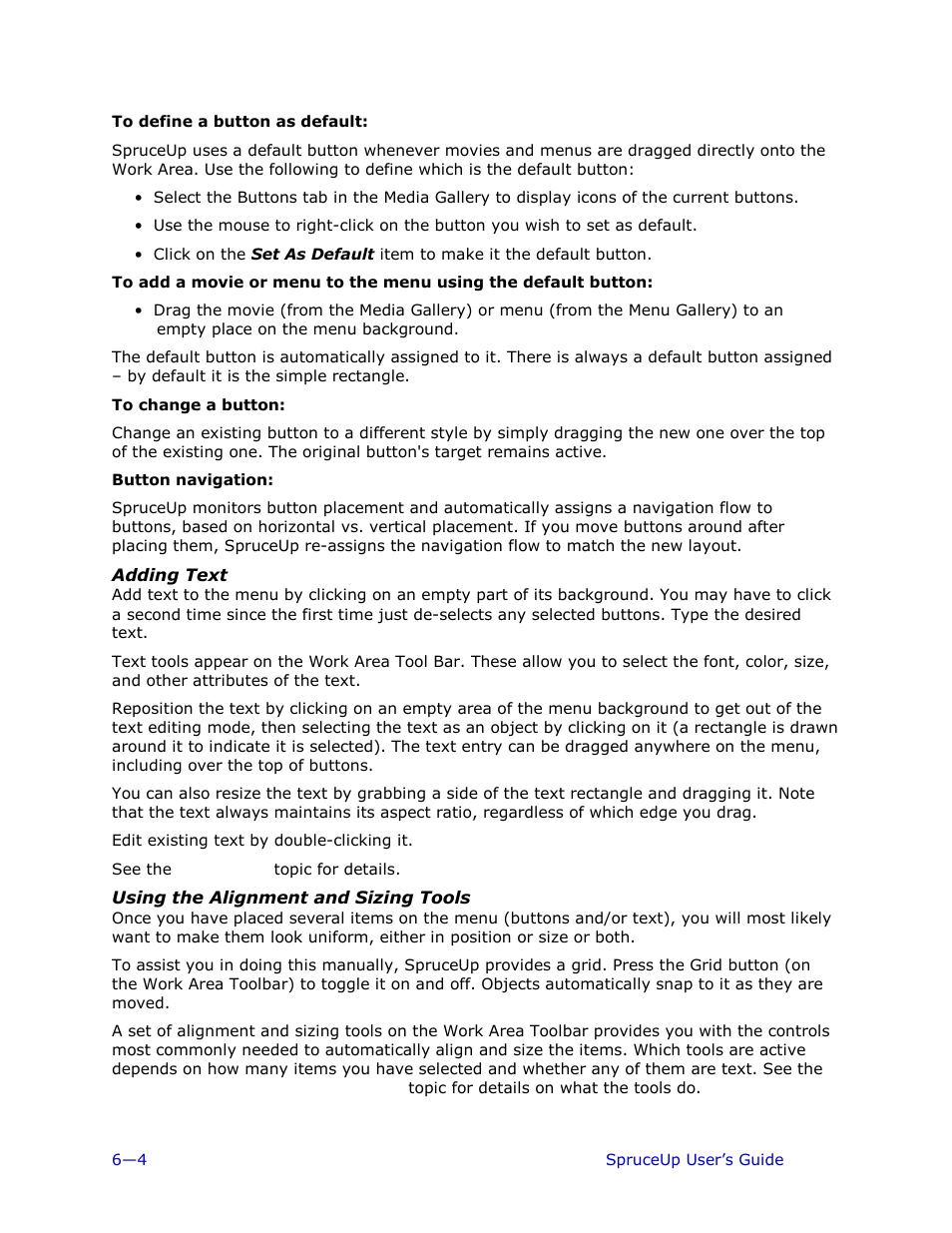 Adding text, Using the alignment and sizing tools | Ulead 1.0 User Manual | Page 112 / 205
