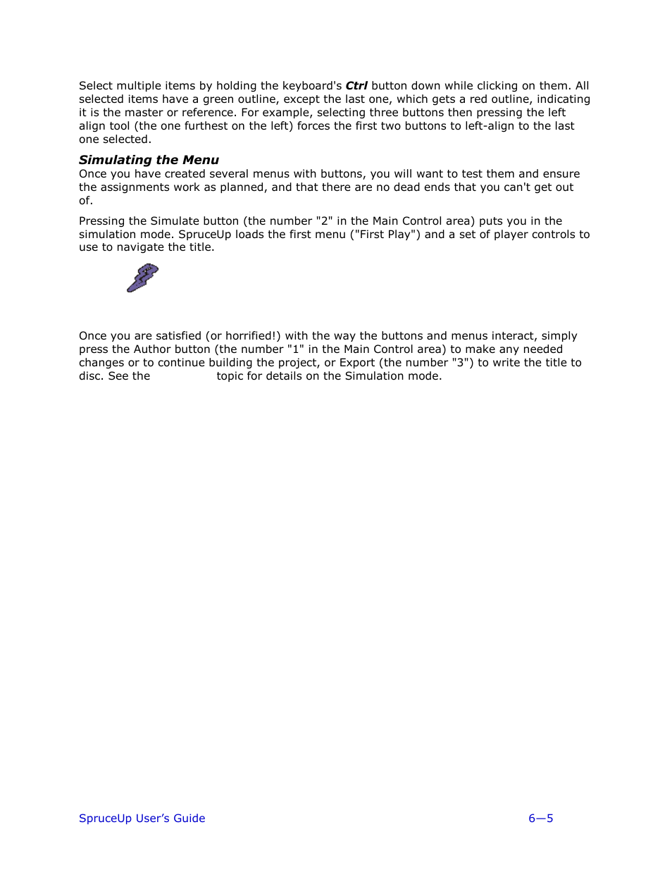 Simulating the menu | Ulead 1.0 User Manual | Page 113 / 205