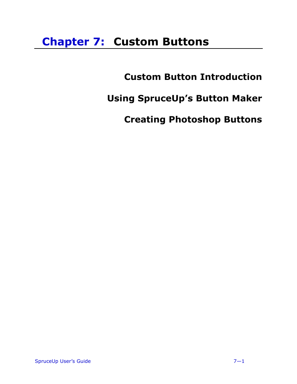 Custom buttons, Chapter 7: custom buttons | Ulead 1.0 User Manual | Page 127 / 205