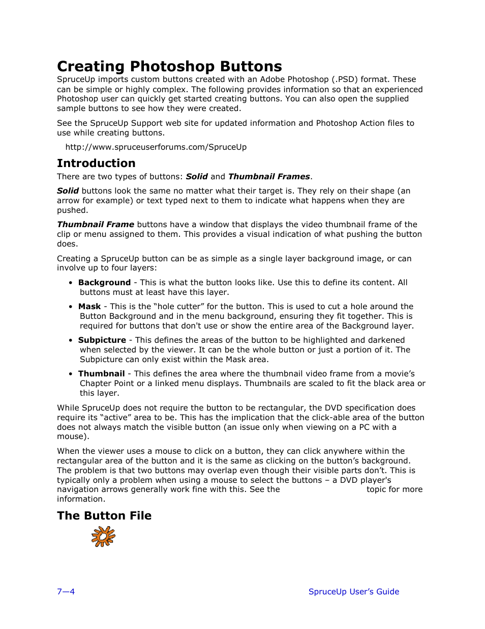 Creating photoshop buttons, Introduction, The button file | Ulead 1.0 User Manual | Page 130 / 205