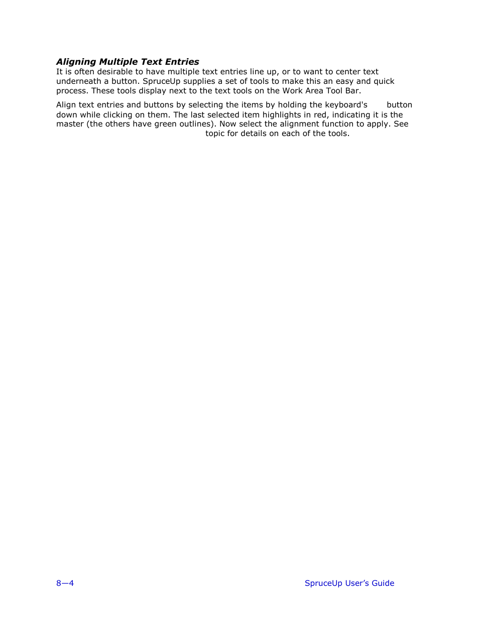 Aligning multiple text entries | Ulead 1.0 User Manual | Page 136 / 205