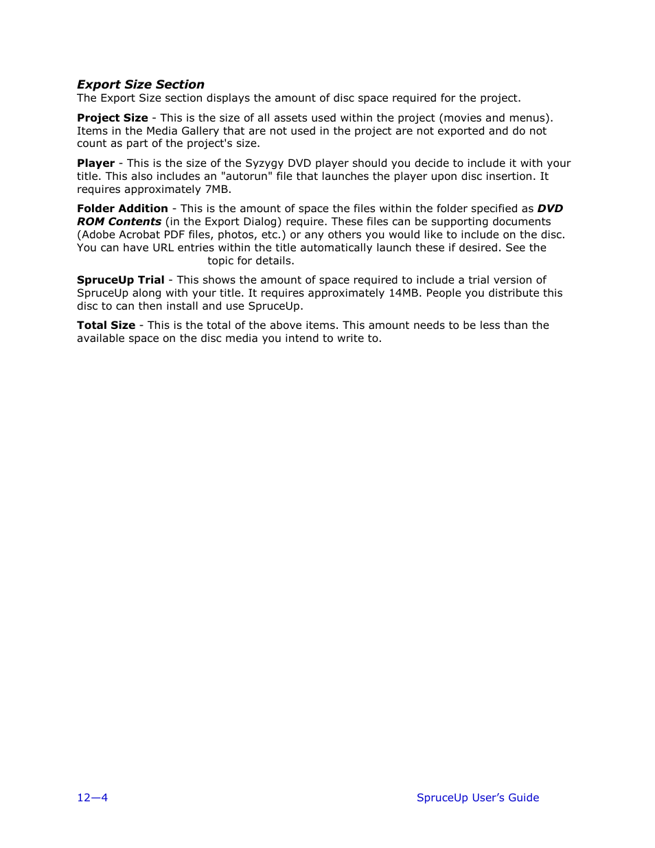 Export size section | Ulead 1.0 User Manual | Page 154 / 205
