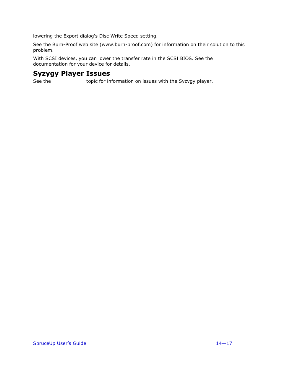 Syzygy player issues | Ulead 1.0 User Manual | Page 195 / 205