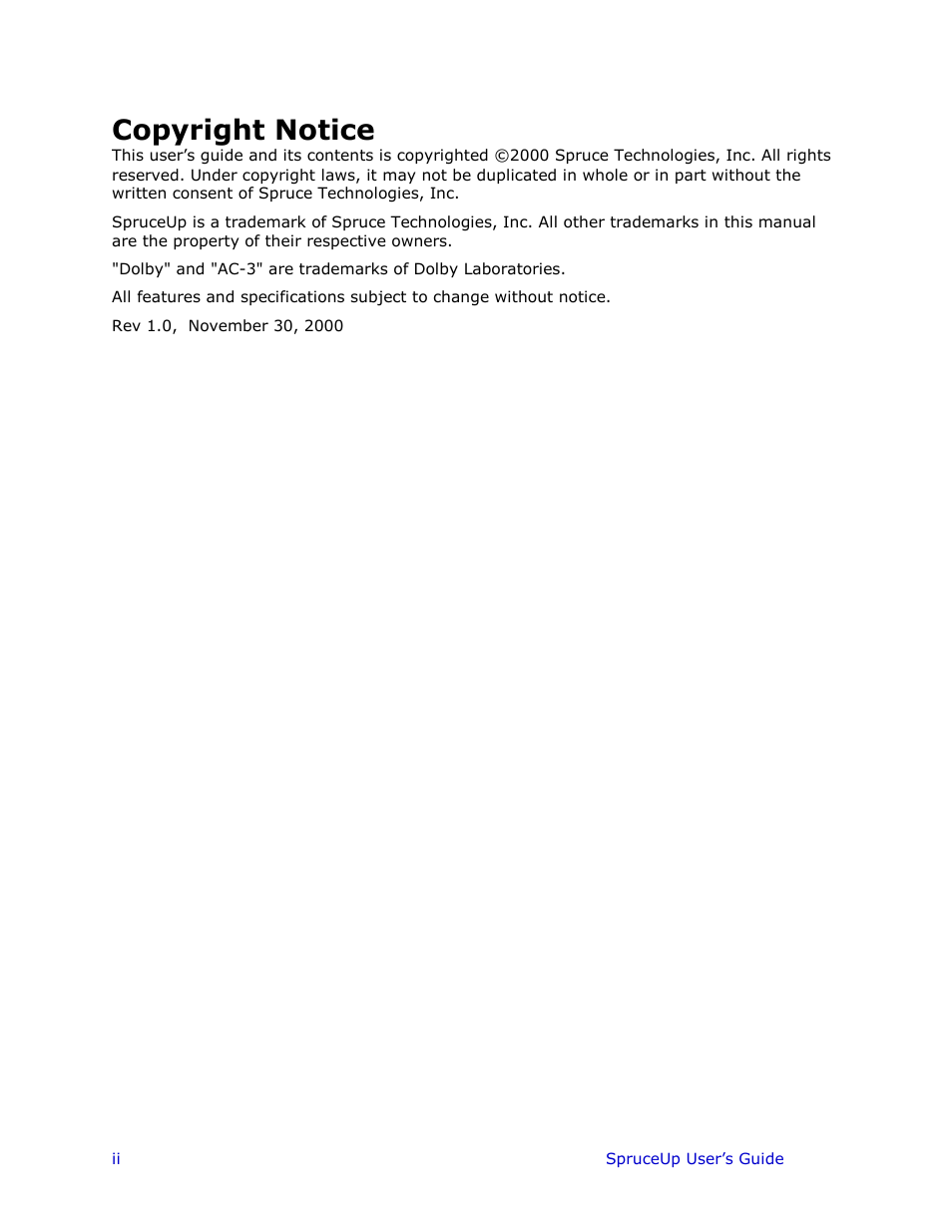 Copyright notice | Ulead 1.0 User Manual | Page 2 / 205