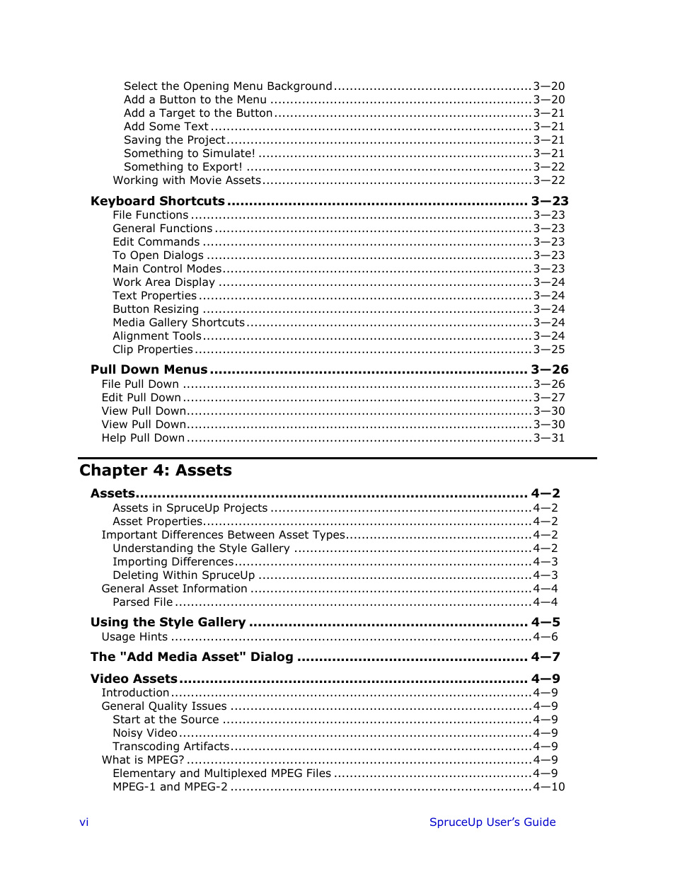 Chapter 4: assets | Ulead 1.0 User Manual | Page 6 / 205
