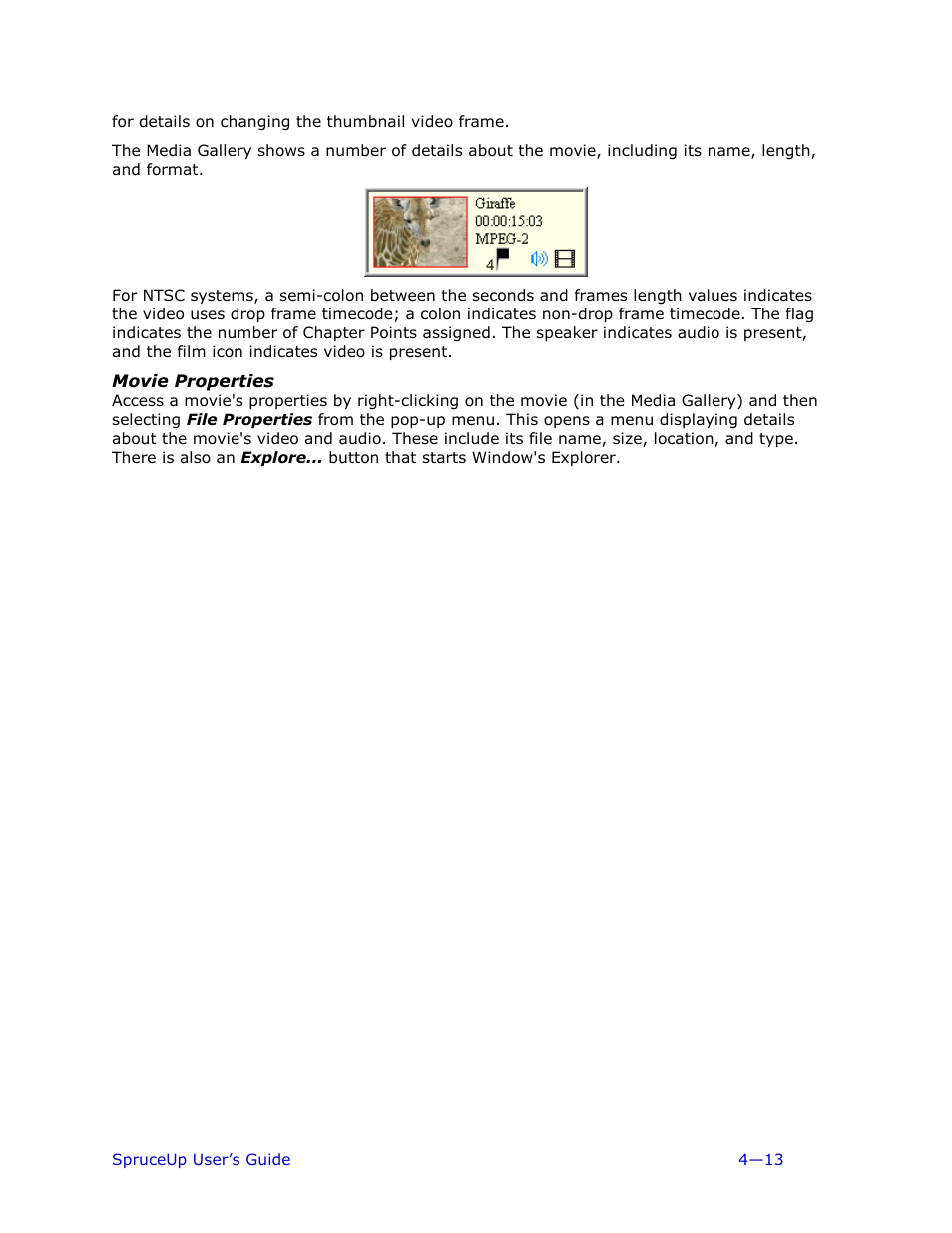 Movie properties | Ulead 1.0 User Manual | Page 85 / 205
