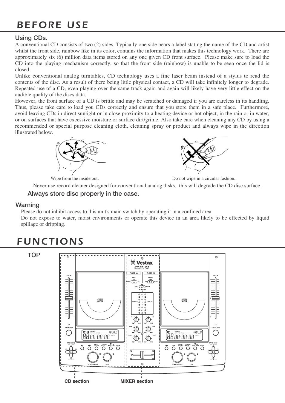 Vestax CDX-16 User Manual | Page 6 / 16