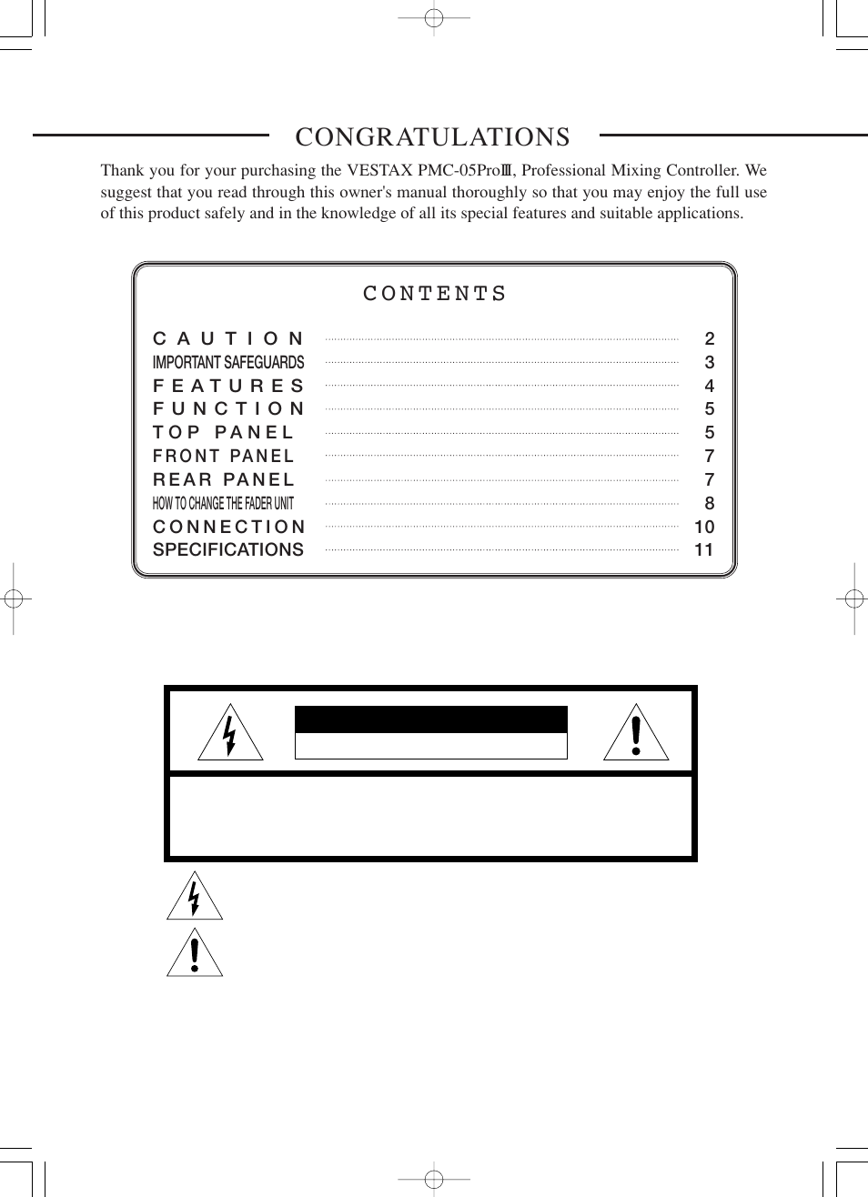 Vestax PMC-05ProIII User Manual | Page 2 / 12