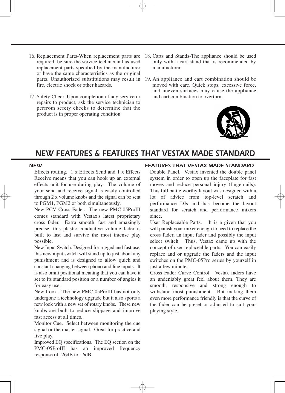 New features & features that vestax made standard | Vestax PMC-05ProIII User Manual | Page 4 / 12