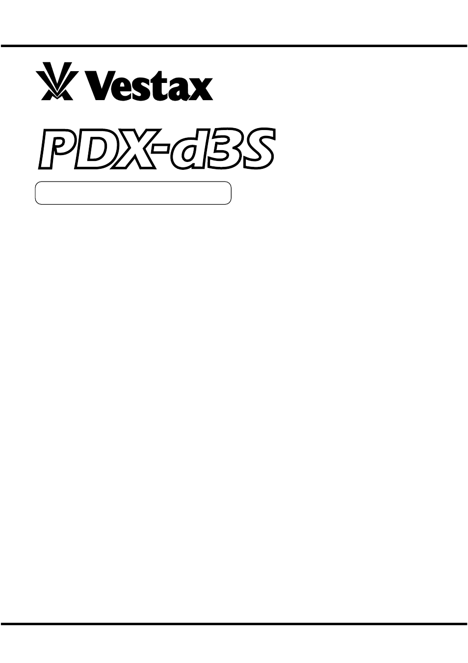 Vestax PDX-d3S User Manual | 12 pages