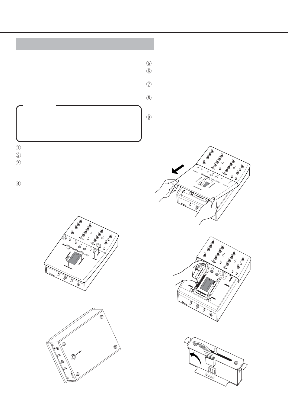 How to change the fader unit, Exchanging a rex fader unit | Vestax PMC-007 User Manual | Page 9 / 12