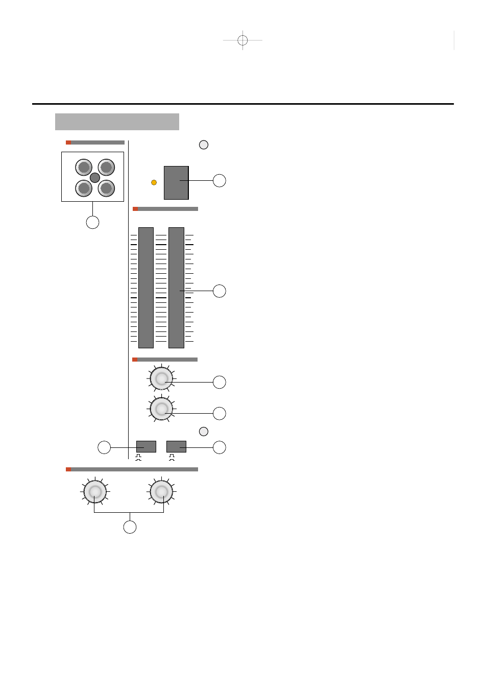 Master loop (rca), Power switch, Output level meter | Aux send level, Aux return level, Meter assign, Loop switch, Master out level 1, 2 | Vestax PMC-55 User Manual | Page 8 / 15