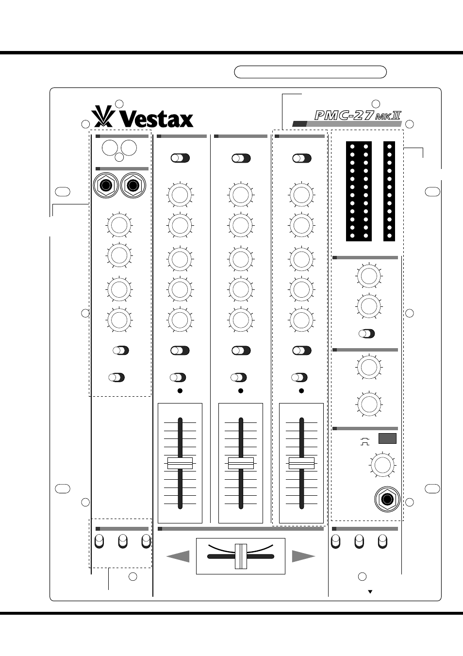 Top panel | Vestax Mixing Controller User Manual | Page 4 / 8