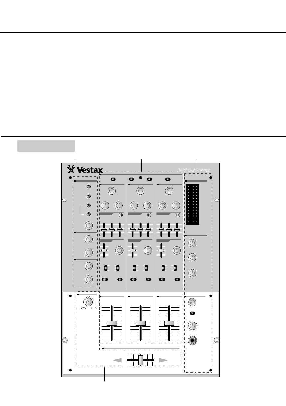 Functions, Top panel | Vestax PMC37Pro User Manual | Page 5 / 13