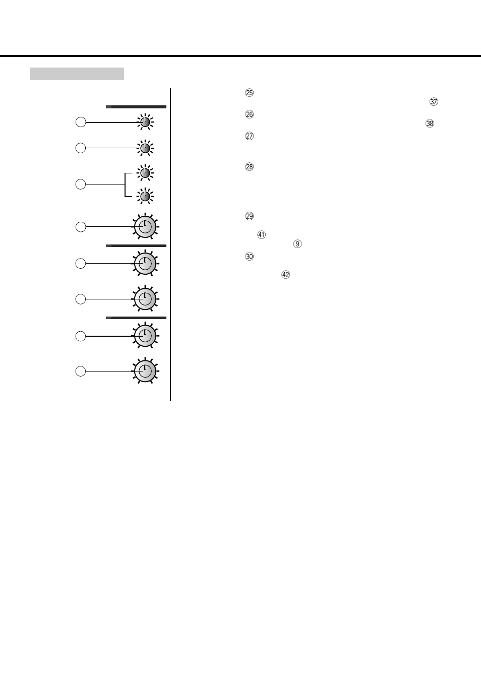 Main mic level volume, Sub mic level volume, Mic equalizer [hi /low | Mic aux send select, Aux send level volume, Aux receive level volume | Vestax PMC37Pro User Manual | Page 8 / 13