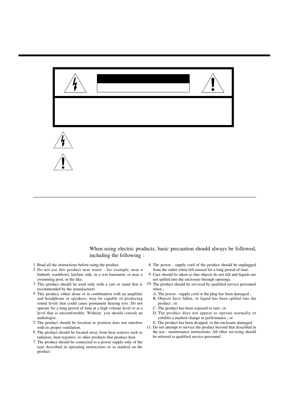 Caution, Warning | Vestax PCV-275 User Manual | Page 3 / 8