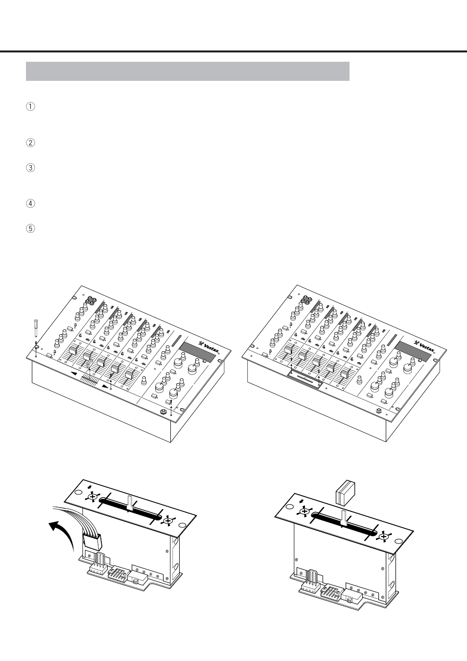 How to change the crossfader unit | Vestax PMC 500 User Manual | Page 12 / 16