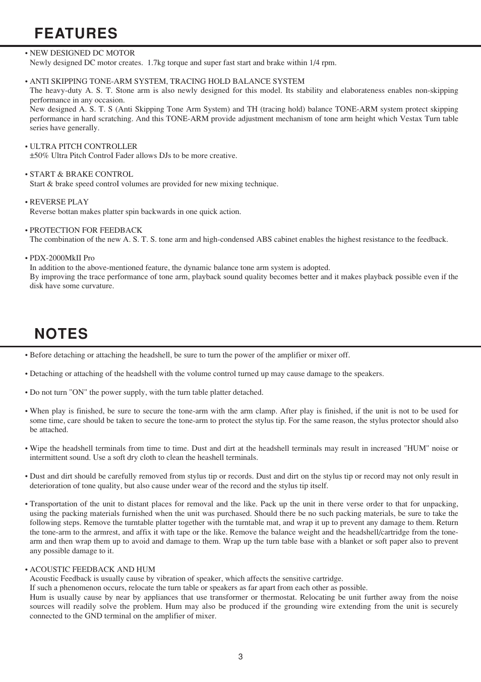 Vestax PDX-2000MkII User Manual | Page 4 / 14