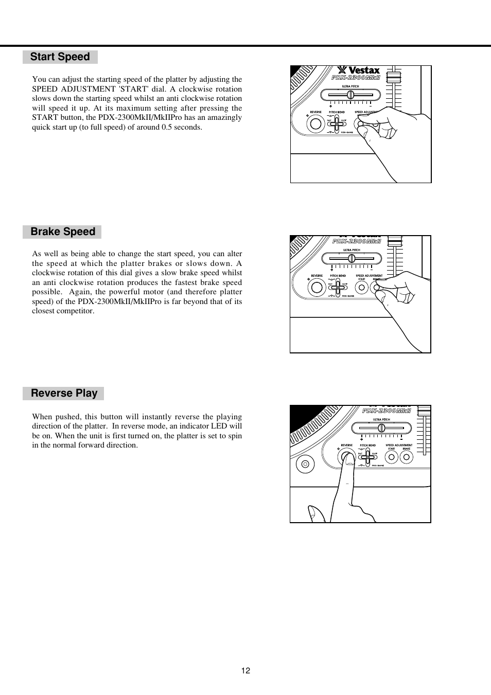 Vestax PDX-2300MkII  EN User Manual | Page 13 / 14